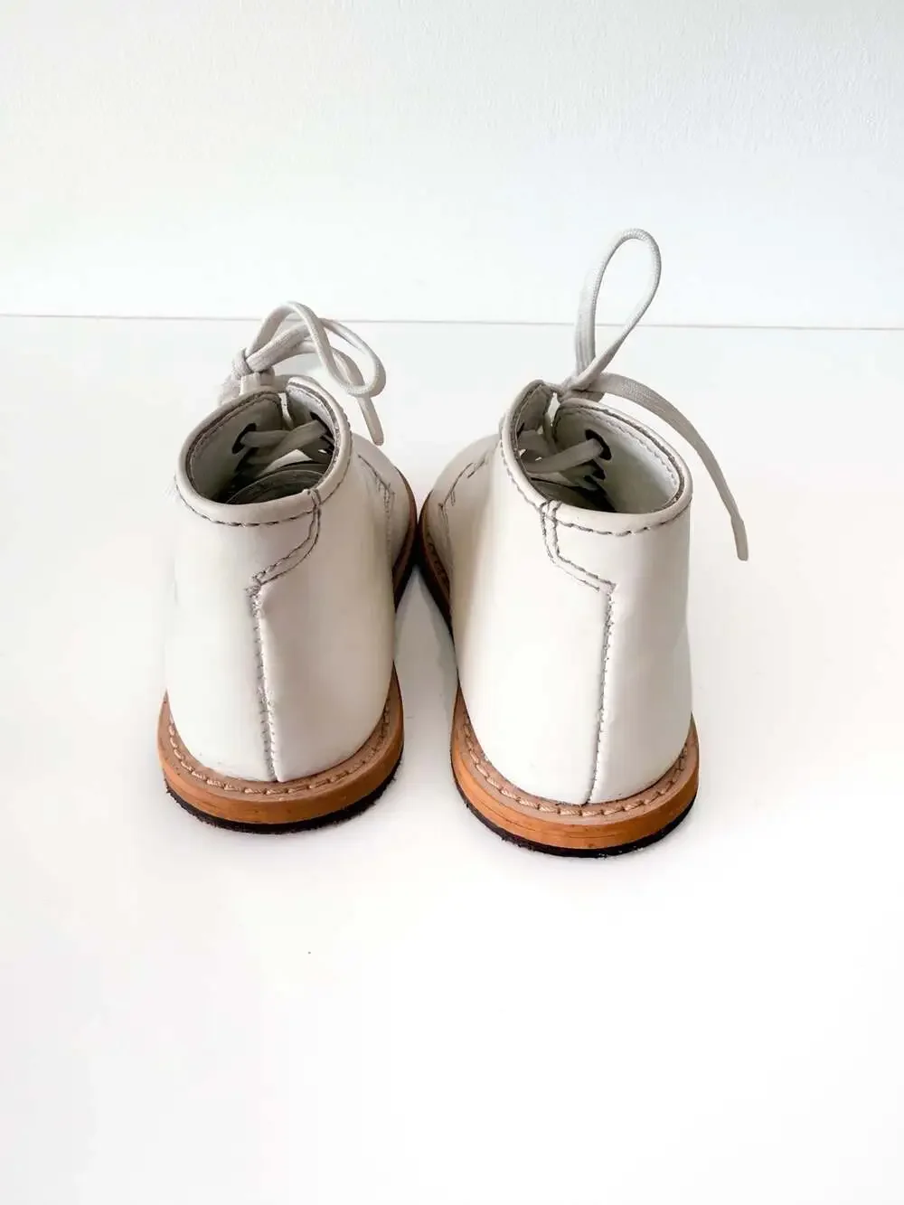 Josmo Infant Kids First Walking Leather Boots White 4.5